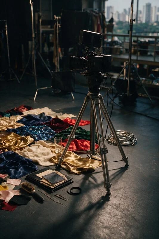 Direção criativa no set de fashion film — moda e beleza em São Paulo