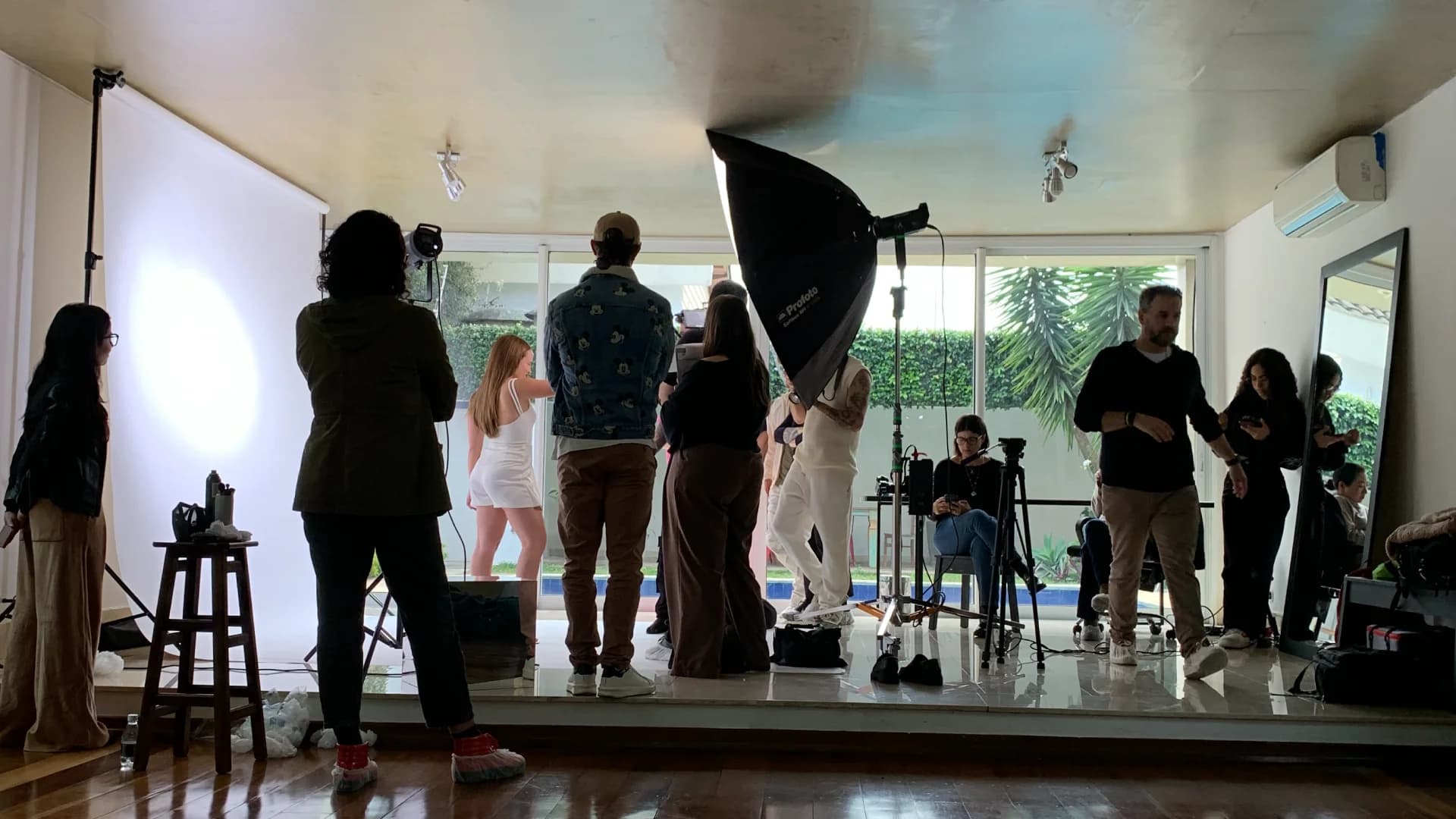 Produção House Mazzutti — equipe em set